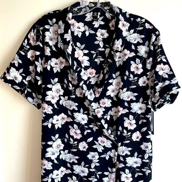 Floral Wrap Shirt Style Maxi Dress - Picture 4 of 7